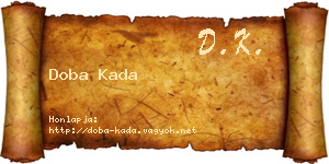 Doba Kada névjegykártya